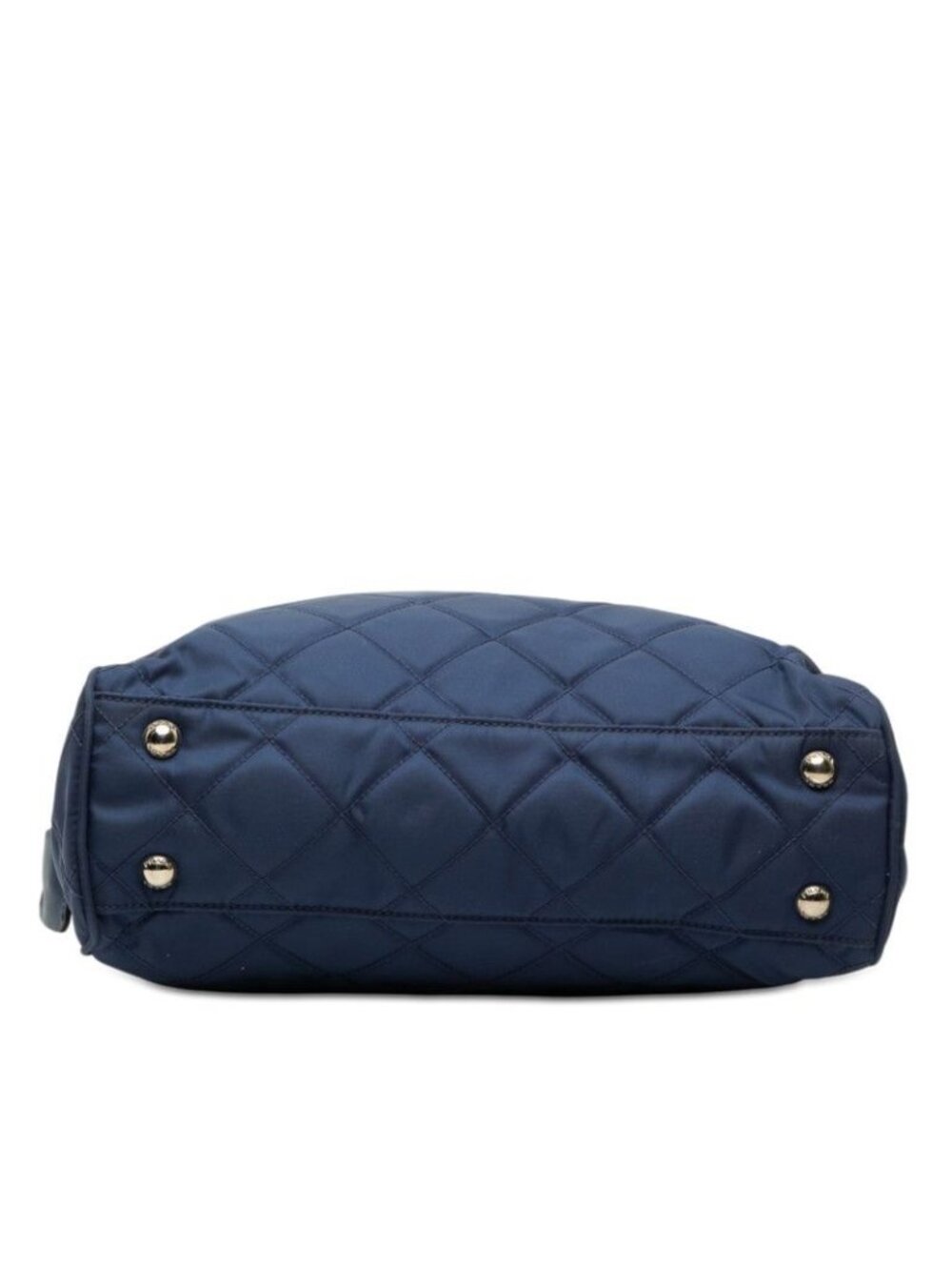 Prada Quilted Chain Shoulder Bag Blue Nylon - Picture 3 of 5